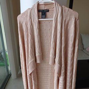 Ralph Lauren Light Pink Draped Cardigan/S